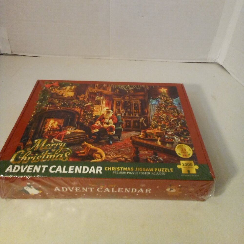 Advent Calander Christmas Jigsaw Puzzle 1000 Piece 24 Days Santa Tree Holiday